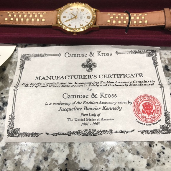Camrose and kross JBK Gold tone quartz watch